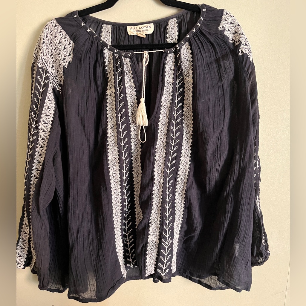 Gauzy Nili Lotan Blouse, Size M